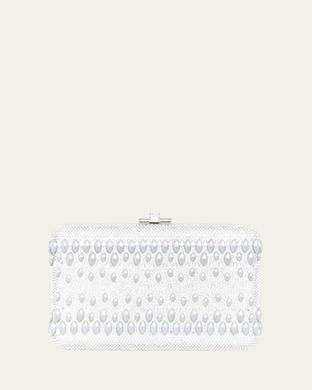 Pearly Crystal Clutch Bag